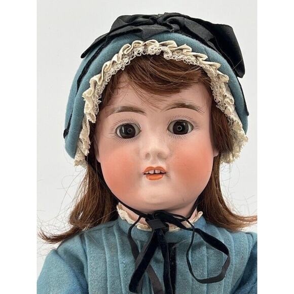 Antique 1906 Schoenau & Hoffmeister Bisque Doll 22” Open Mouth Compo Body - Picture 2 of 16